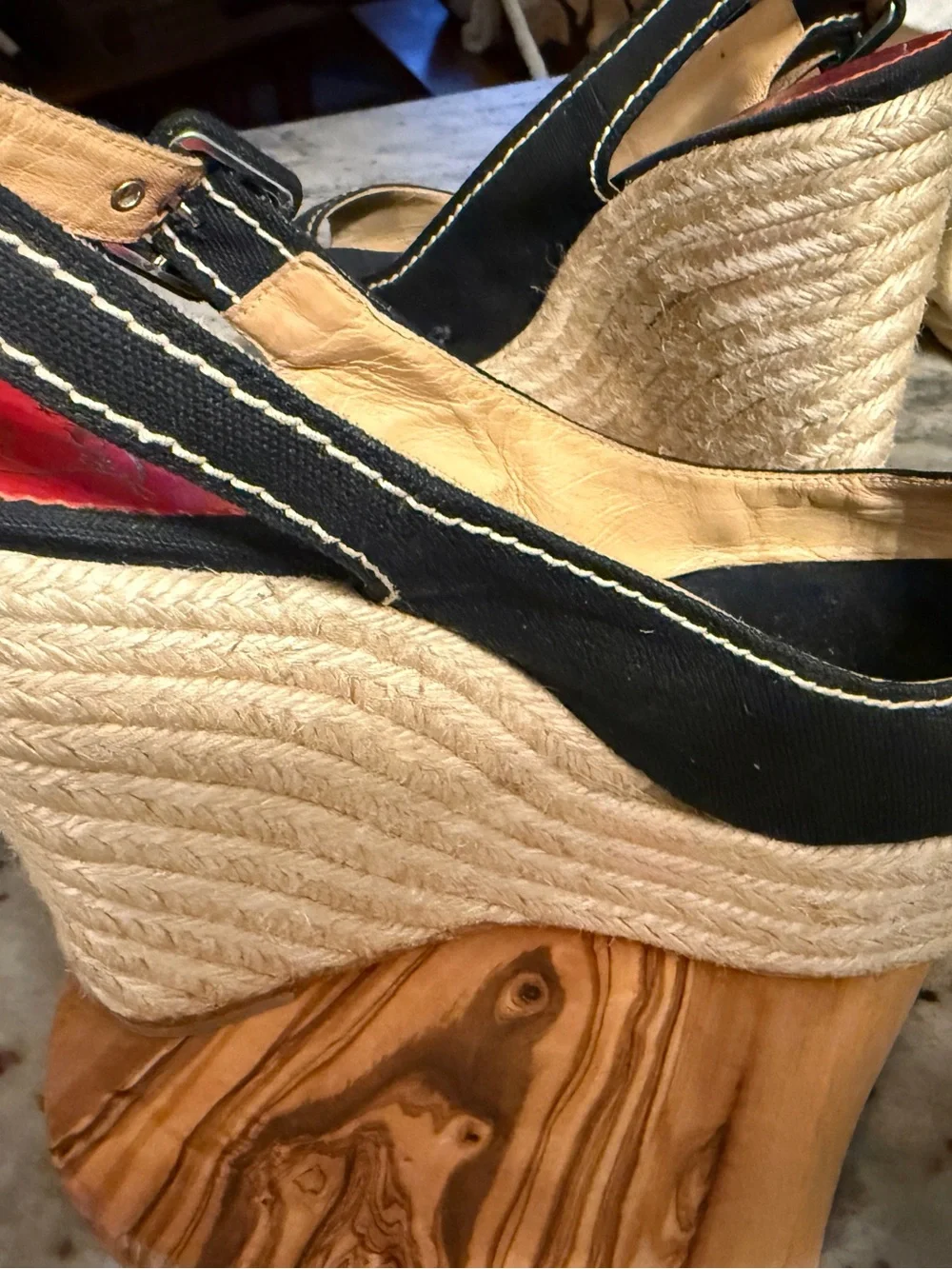 Christian Louboutin Menorca Espadrille Wedges, size 39 - Beautiful condition.